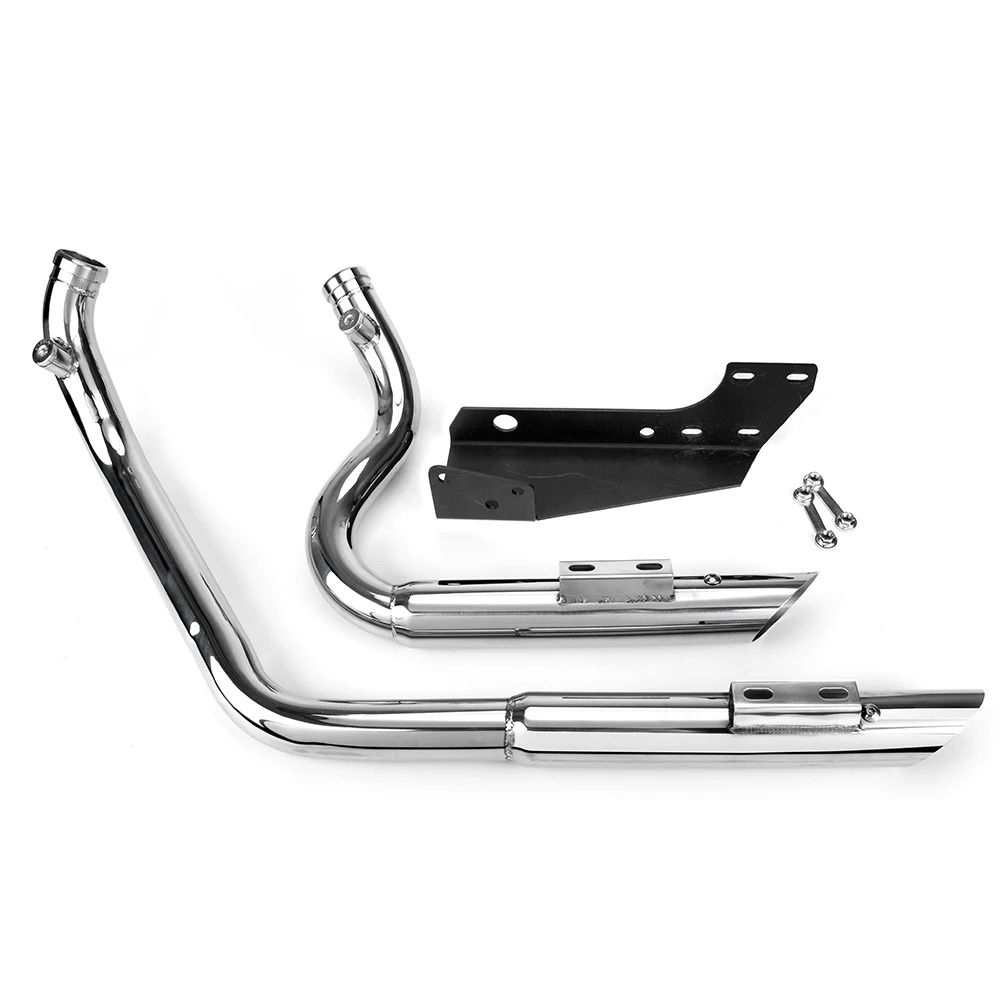 New Stainless Steel Slip-On Motorcycle Exhaust Muffler Pipe Full System Compatible with HD 883/XL48/1200 2005 to 2018 Years
